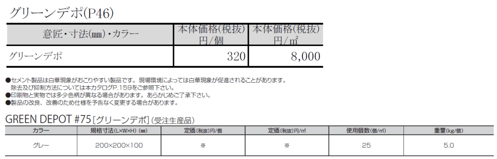 グリーンデポ_価格_1