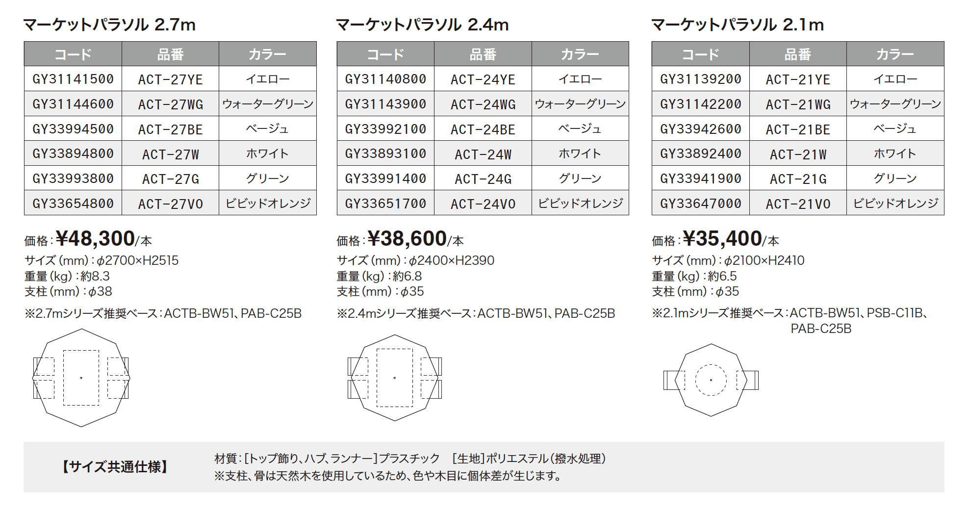 マーケットパラソル_価格_1