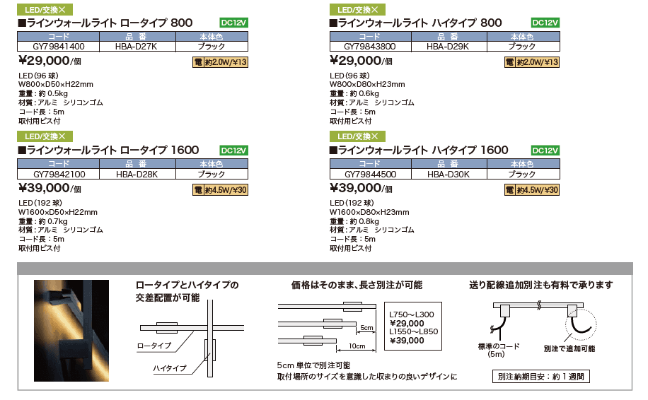 ラインウォールライト 【2022年版】_価格_1