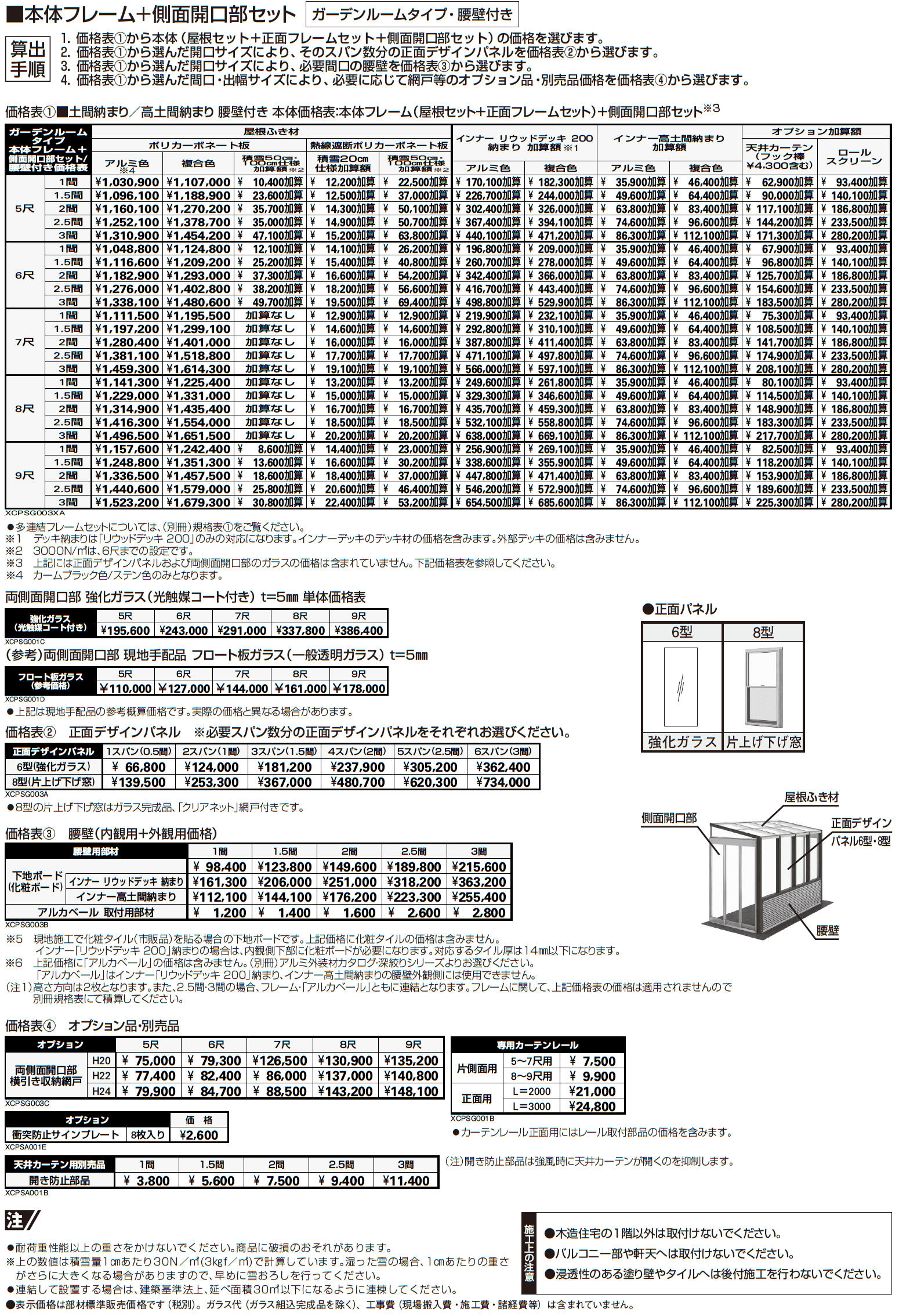 正面デザインパネル付き屋根　アウタールーフ　ガーデンルームタイプ【2023年版】_価格_3