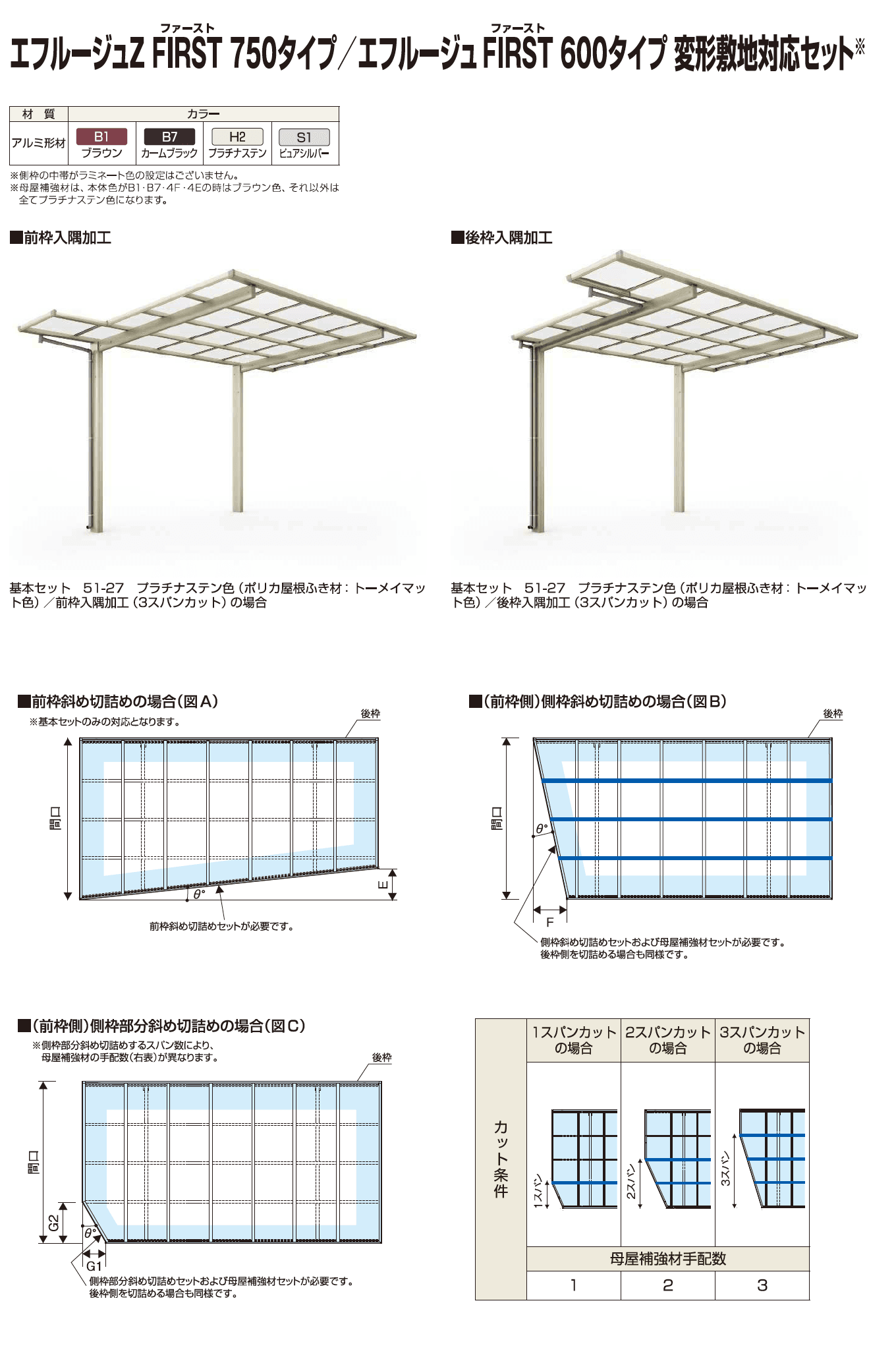 YKK AP エフルージュ 変形敷地対応セット-1（2023年版）1