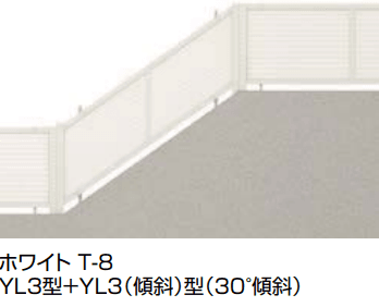 フェンスAB YL3(傾斜)型(横ルーバー)【2023年版】3