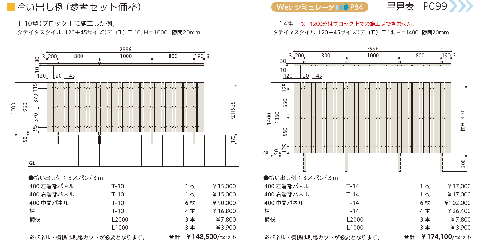 タテイタスタイル 120+45サイズ （隙間20mm）（板デコⅡ仕様）【2023年版】_価格_2