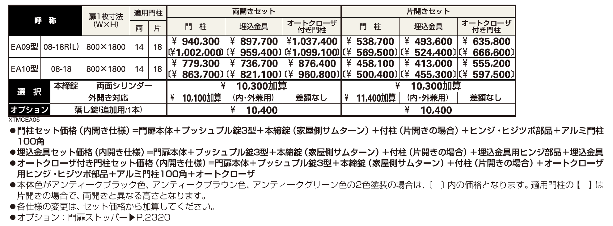 シャローネ 門扉EA09型【2023年版】_価格_1