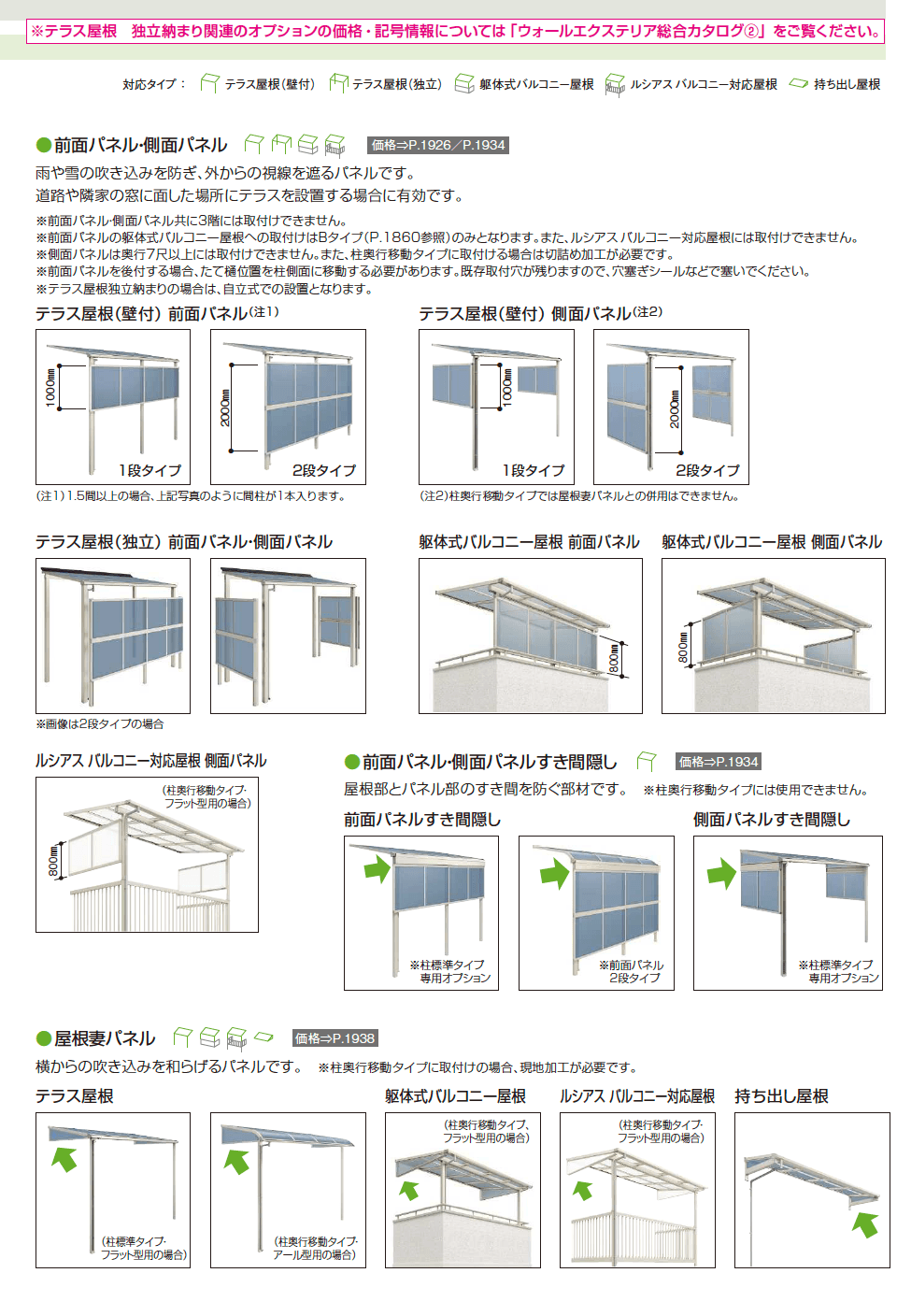 YKK AP ソラリア テラス屋根 オプション(2023年版)2