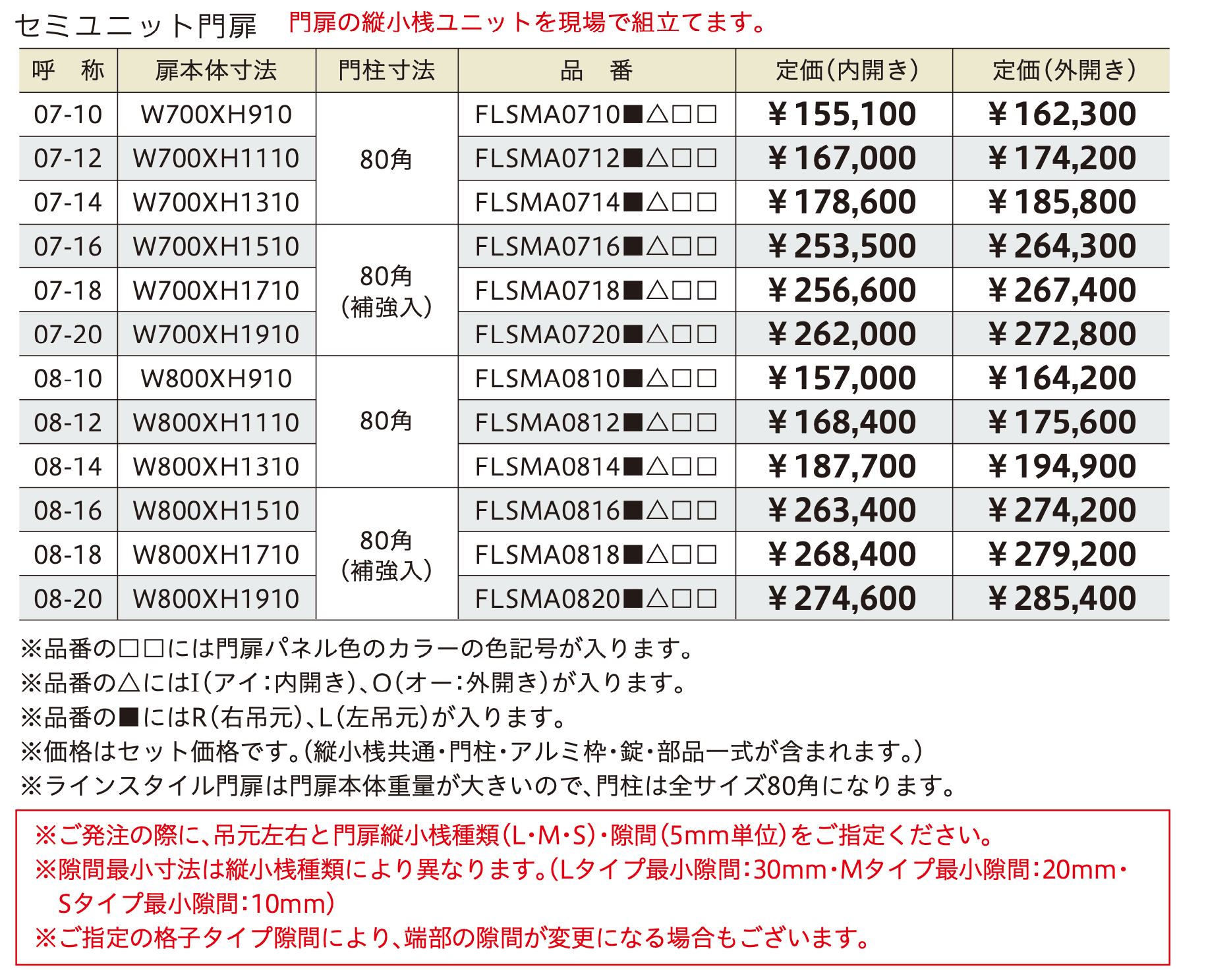 ラインスタイル門扉 タイプA【2023年版】_価格_1