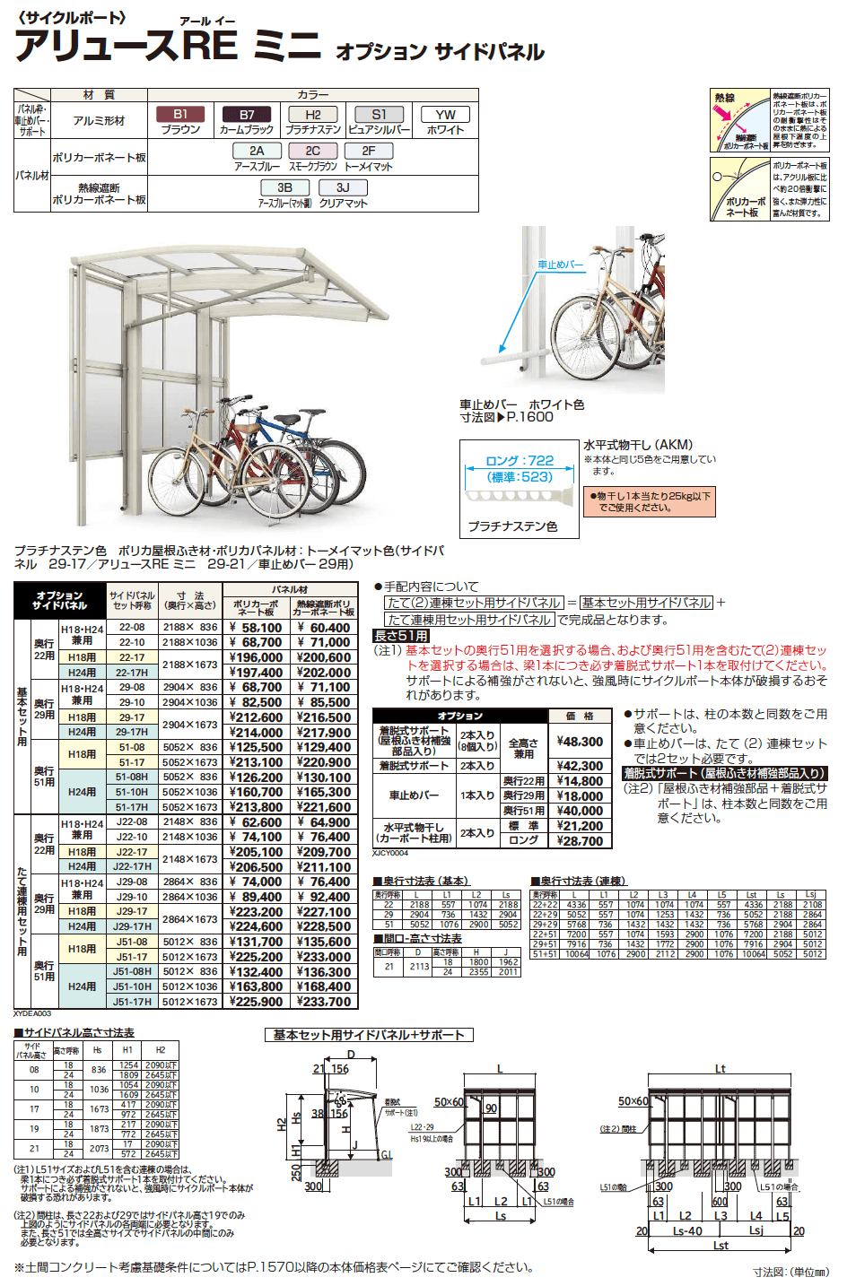 YKK AP アリュースRE ミニ オプション サイドパネル・腰パネル（2023年版）1