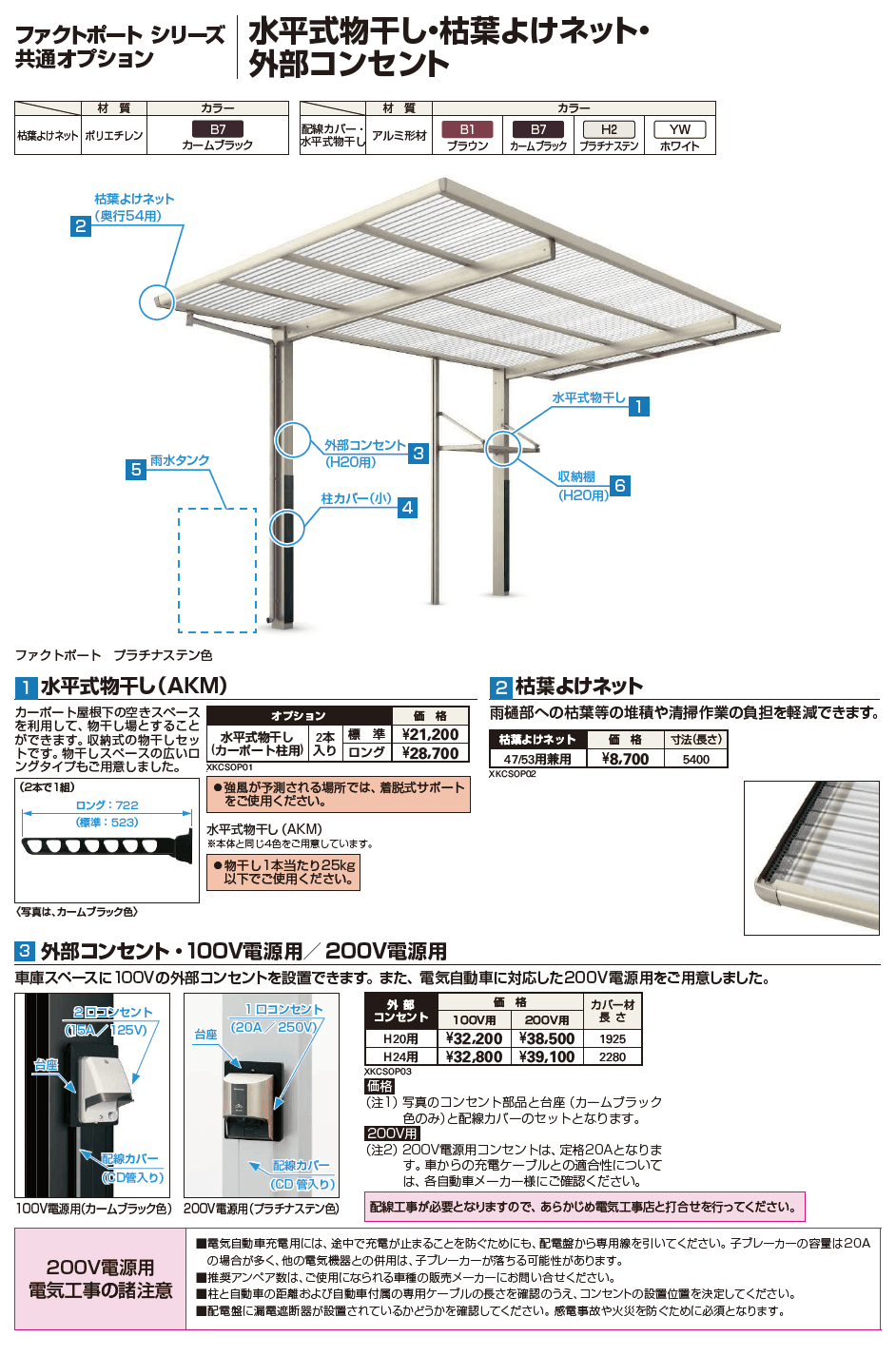 YKK AP ファクトポートシリーズ 共通オプション（2023年版）1