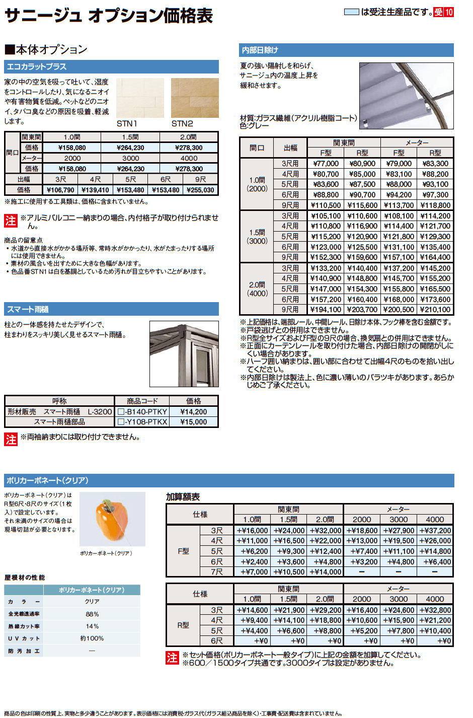 LIXIL サニージュオプション(2023年版)1