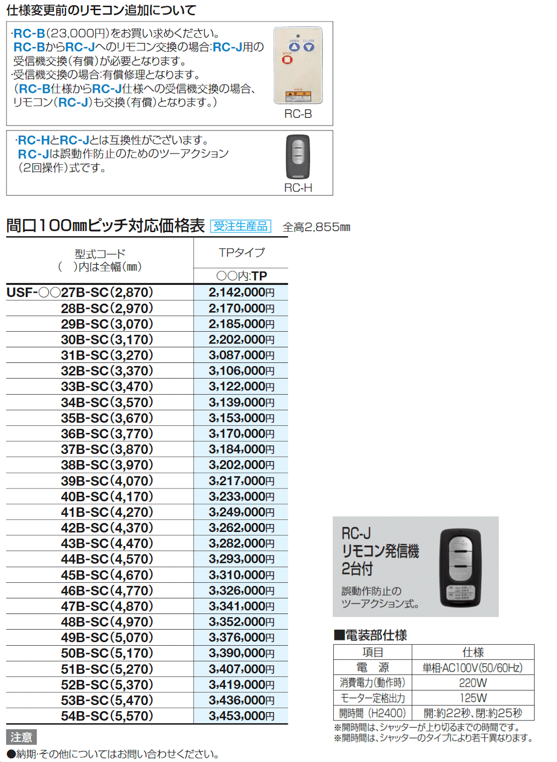 USファサードユニットシャッター TPタイプ(USファサード仕様)_価格_2