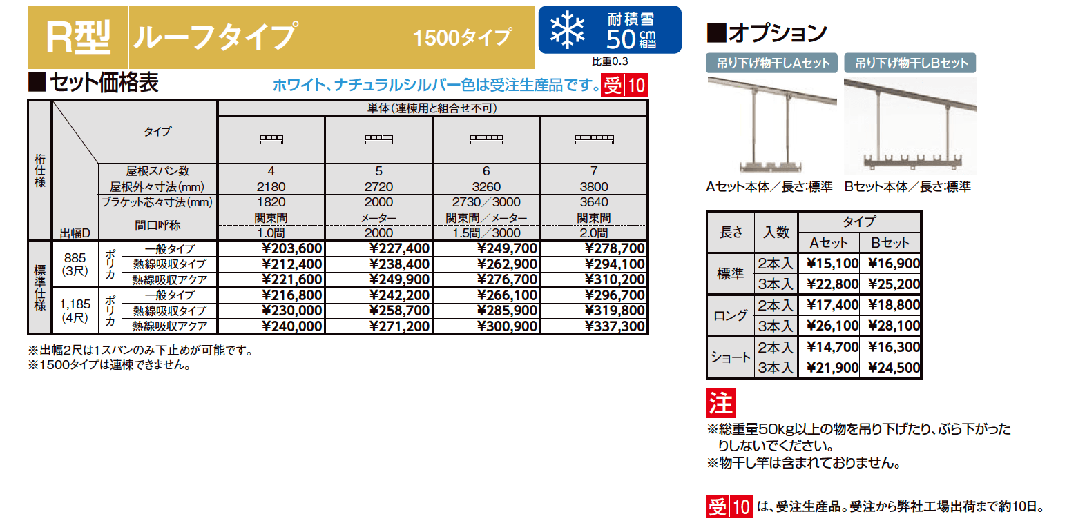 テラスVS R型 ルーフタイプ【2023年版】_価格_2