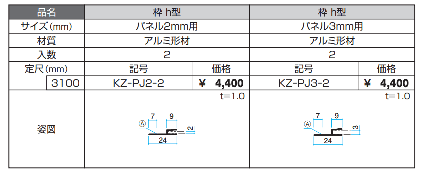 パネル枠（小）【α-Pro アルファプロ】【2023年版】_価格_1