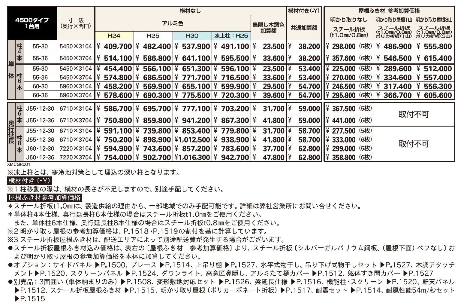 ジーポートPro 4500タイプ 1台用（単体・奥行延長）【2023年版】_価格_1