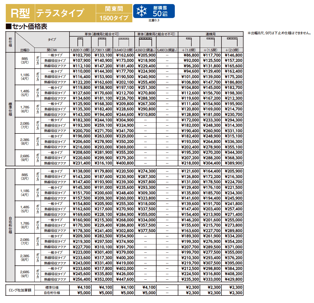 スピーネ R型 テラスタイプ 関東間【2023年版】_価格_2