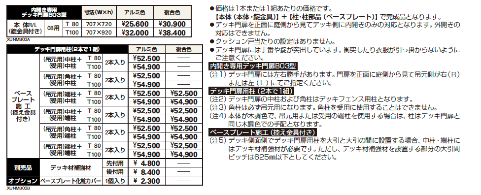 ルシアス デッキ門扉B03型【2023年版】_価格_1