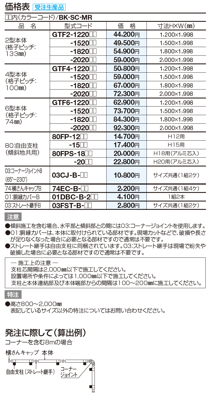 GTF2型【2023年版】_価格_2