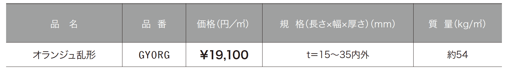 オランジュ乱形_価格_1