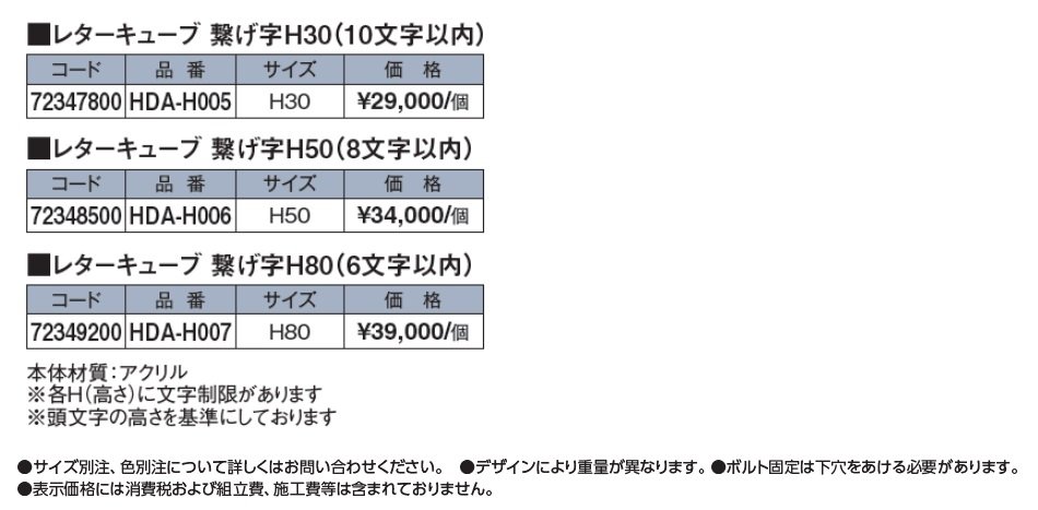 レターキューブ 繋げ字_価格_1