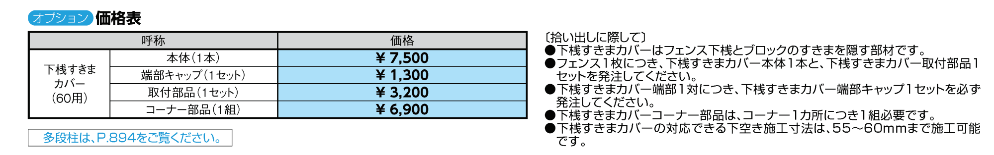 LIXIL 下桟すきまカバー（60用）-022
