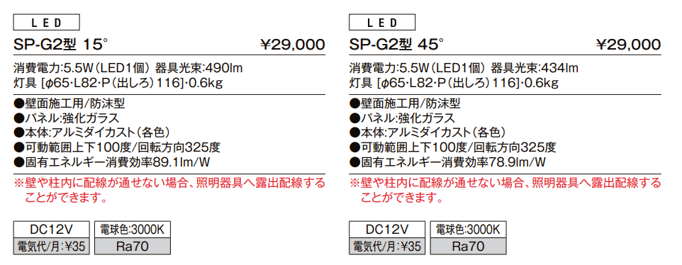 スポットライト SP-G2型【2022年版】_価格_1
