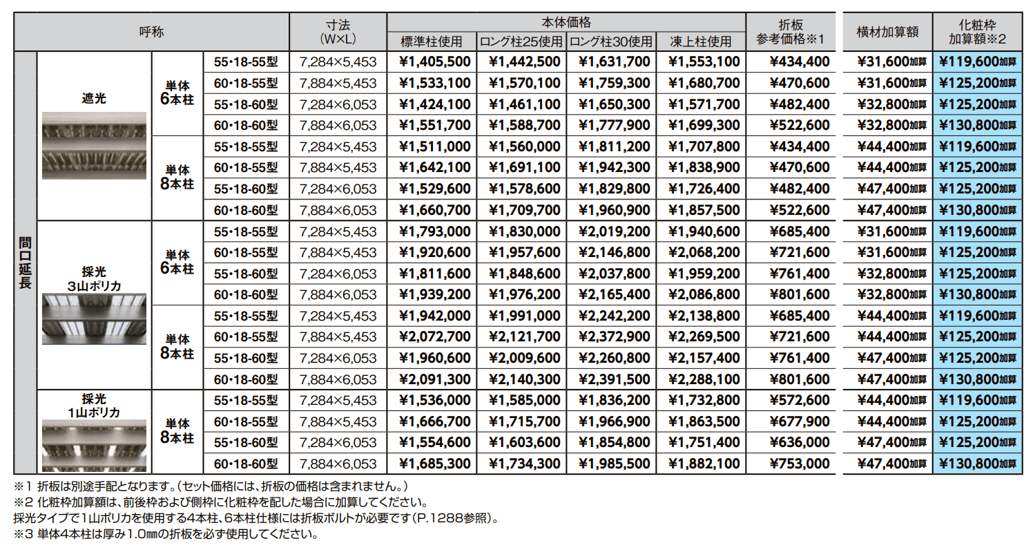 カーポートST 4500タイプ 2台用 間口延長【2022年版】_価格_1