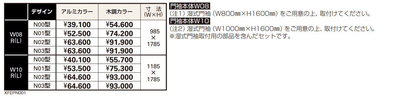 プリュード ウォールフレームユニットN03型 【2022年版】_価格_2