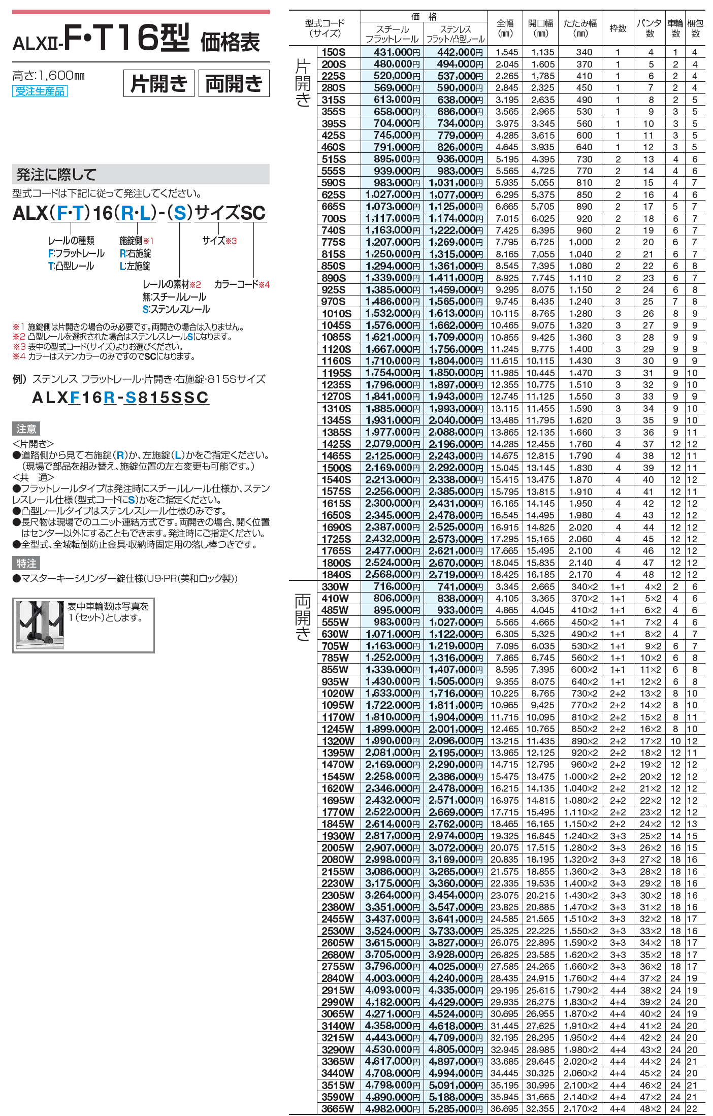 ALXⅡ-F/T 10型/12型/14型/16型/18型【2023年版】_価格_4