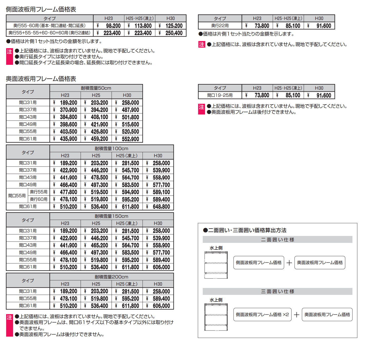 G1-R／ジーワン アール（波板用フレーム）【2023年版】_価格_1