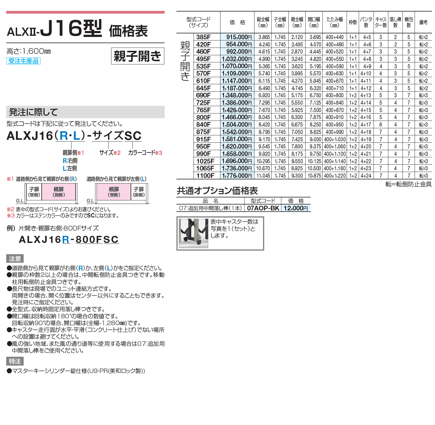 ALXⅡ-J 10型/12型/14型/16型/18型【2023年版】_価格_8