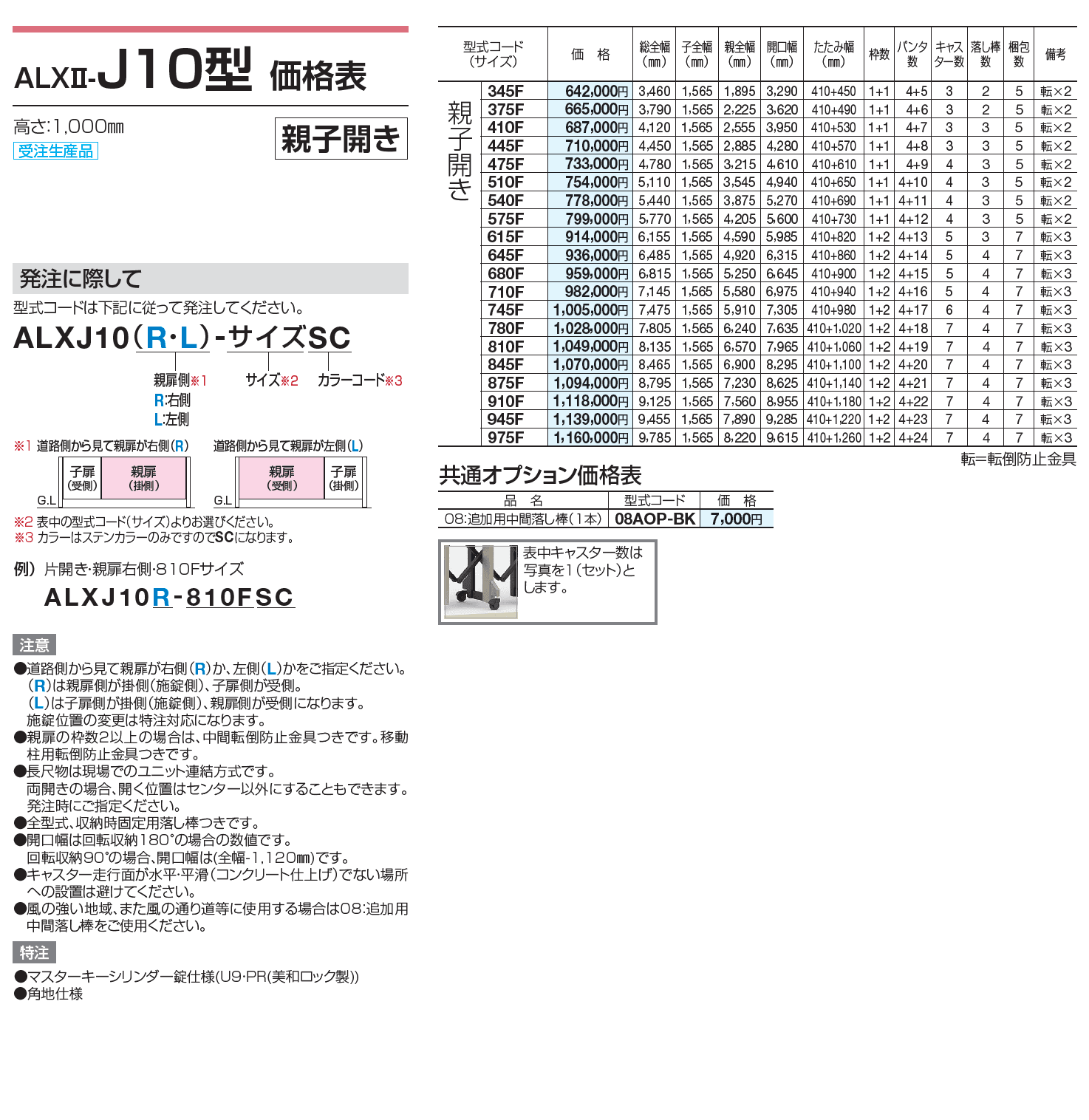ALXⅡ-J 10型/12型/14型/16型/18型【2023年版】_価格_2