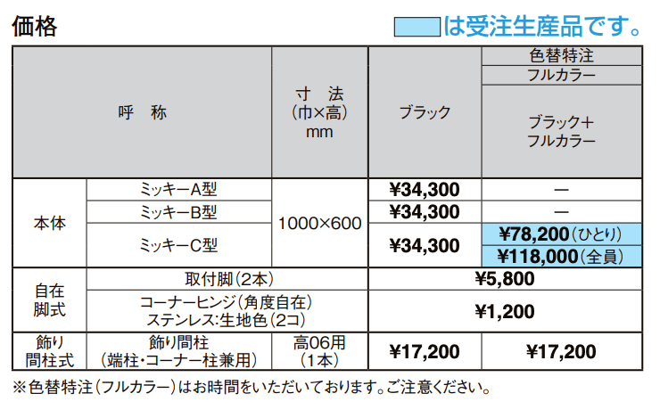 ディズニー フェンス ミッキーA型【2022年版】_価格_1