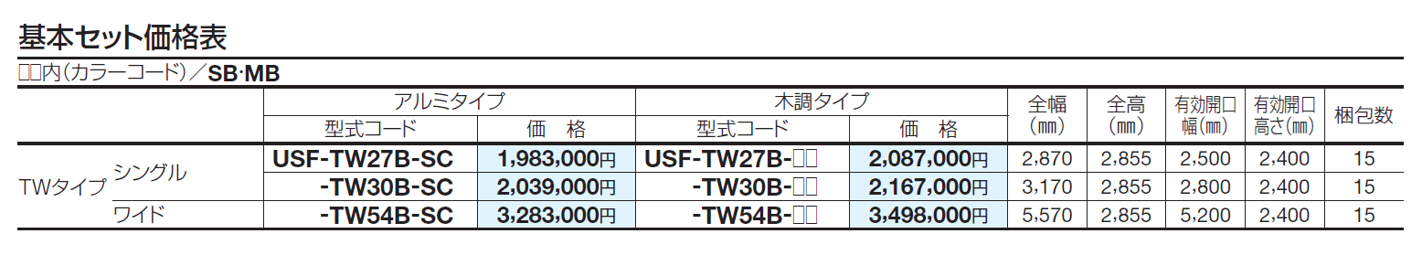 USファサードユニットシャッター TWタイプ(USファサード仕様)_価格_1