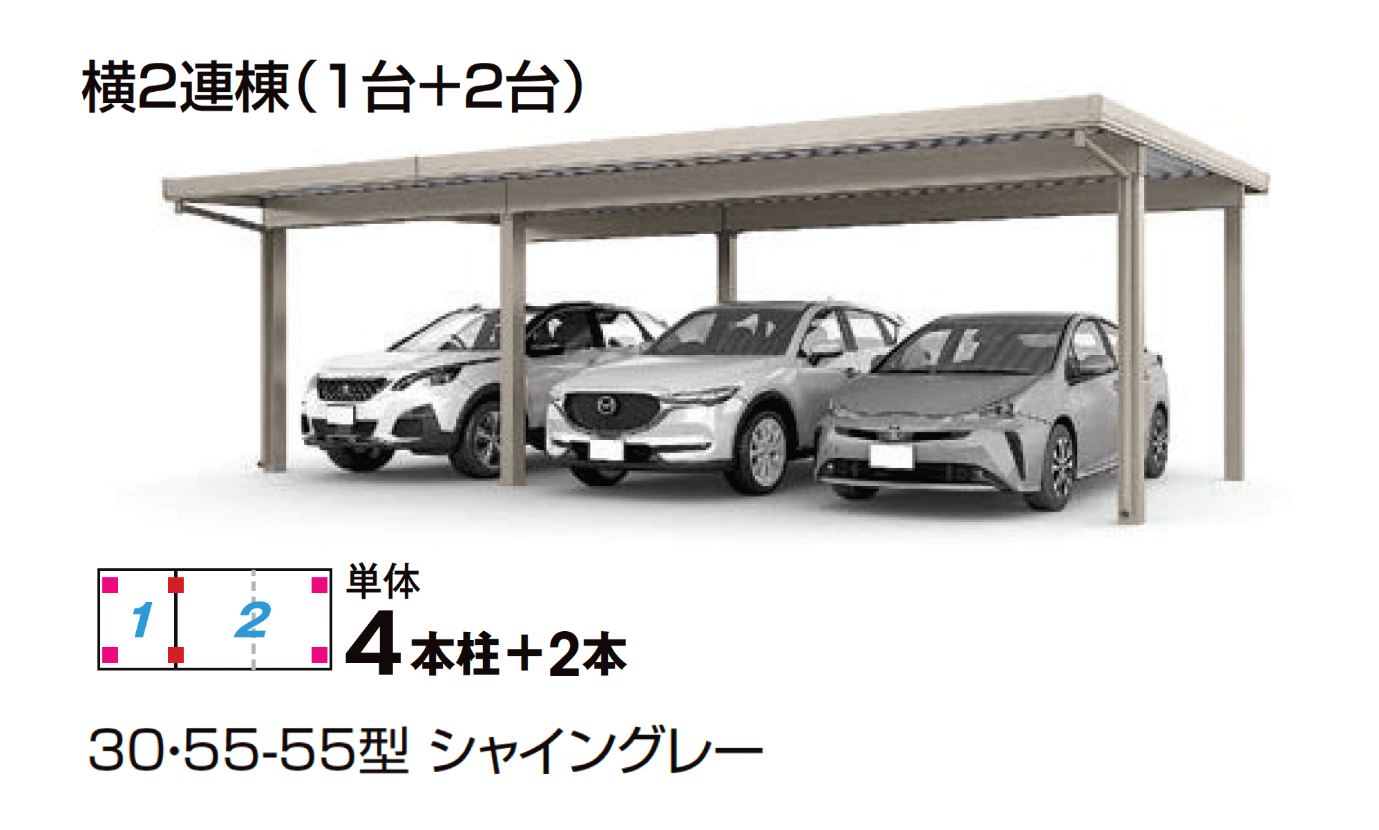 LIXILの「カーポートST 3000タイプ 3台用【2025年版】」のサブ画像6