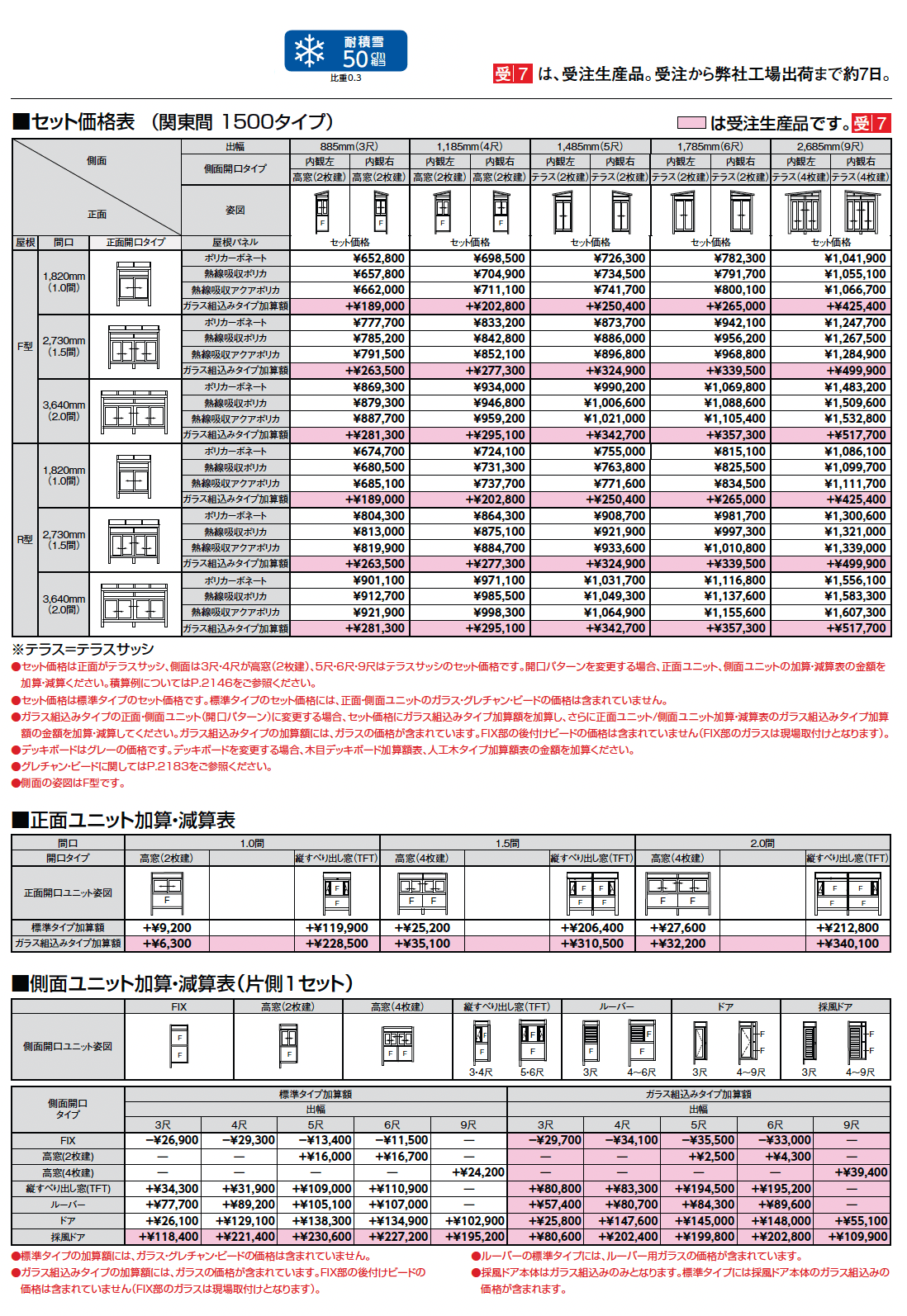 サニージュ R型 床納まり(ランマ付き)関東間【2025年版】_価格_4