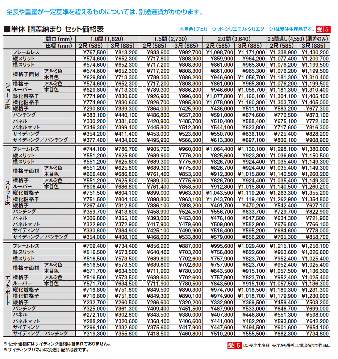 ビューステージ Sスタイル 関東間 胴差納まり【2025年版】_価格_1