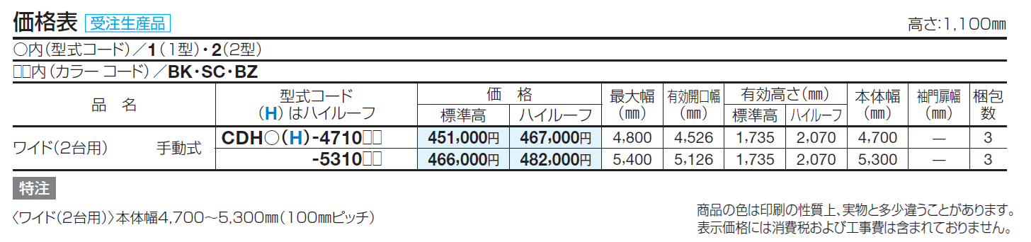 クレディホップワイド1型【2024年版】_価格_1