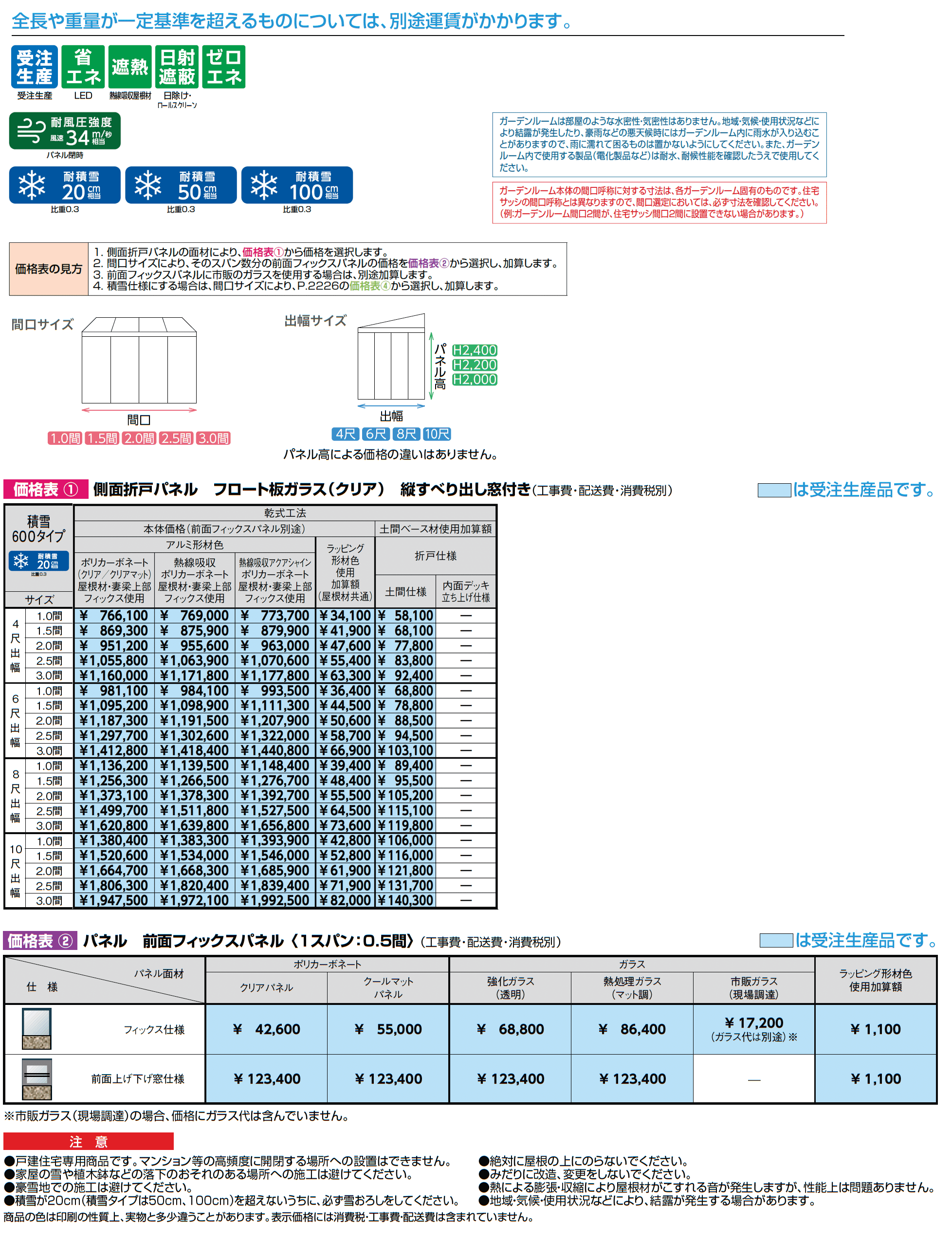 ココマ ガーデンルームL字腰壁タイプ(乾式工法)_価格_1