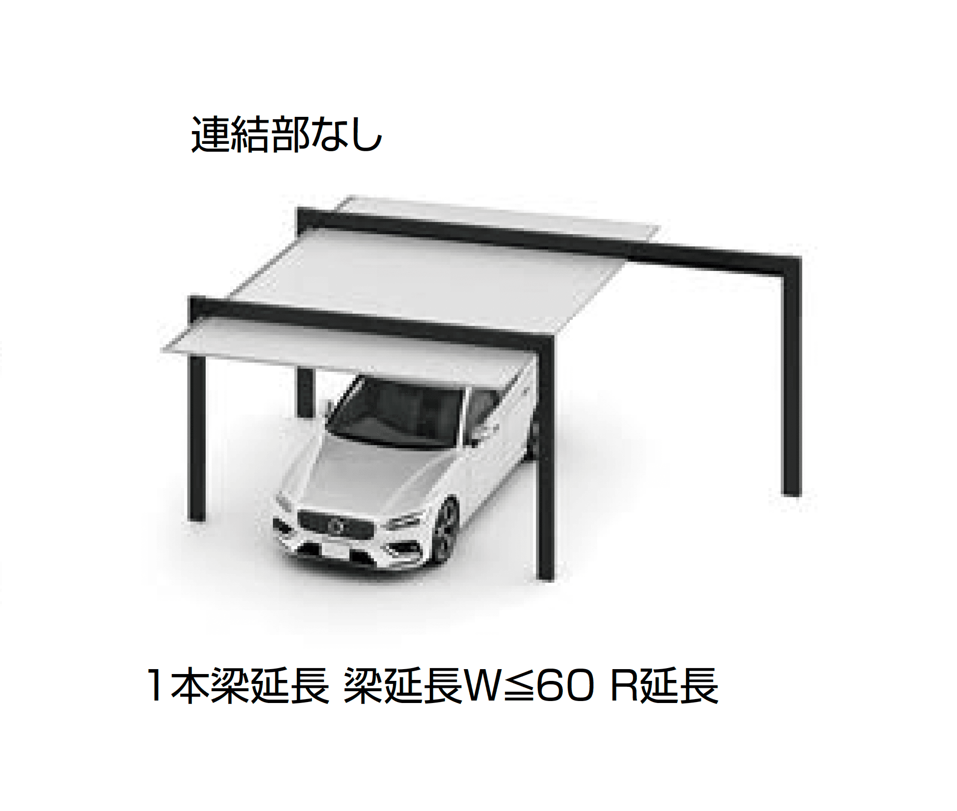 LIXILの「カーポートSC 1500 1台用 梁延長」のサブ画像2