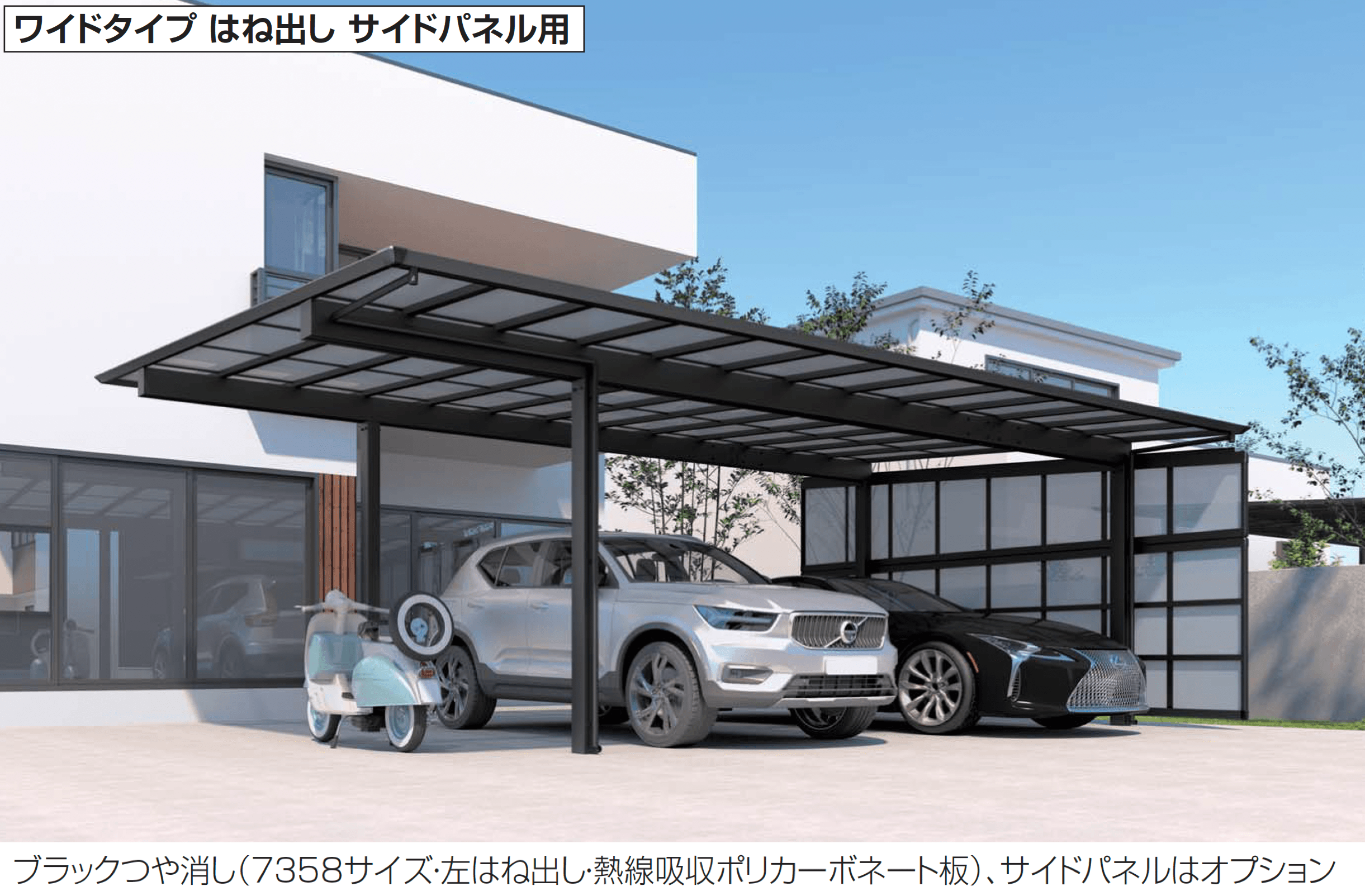 四国化成の「スマートポートR ワイドタイプ はね出し〈サイドパネル用〉」