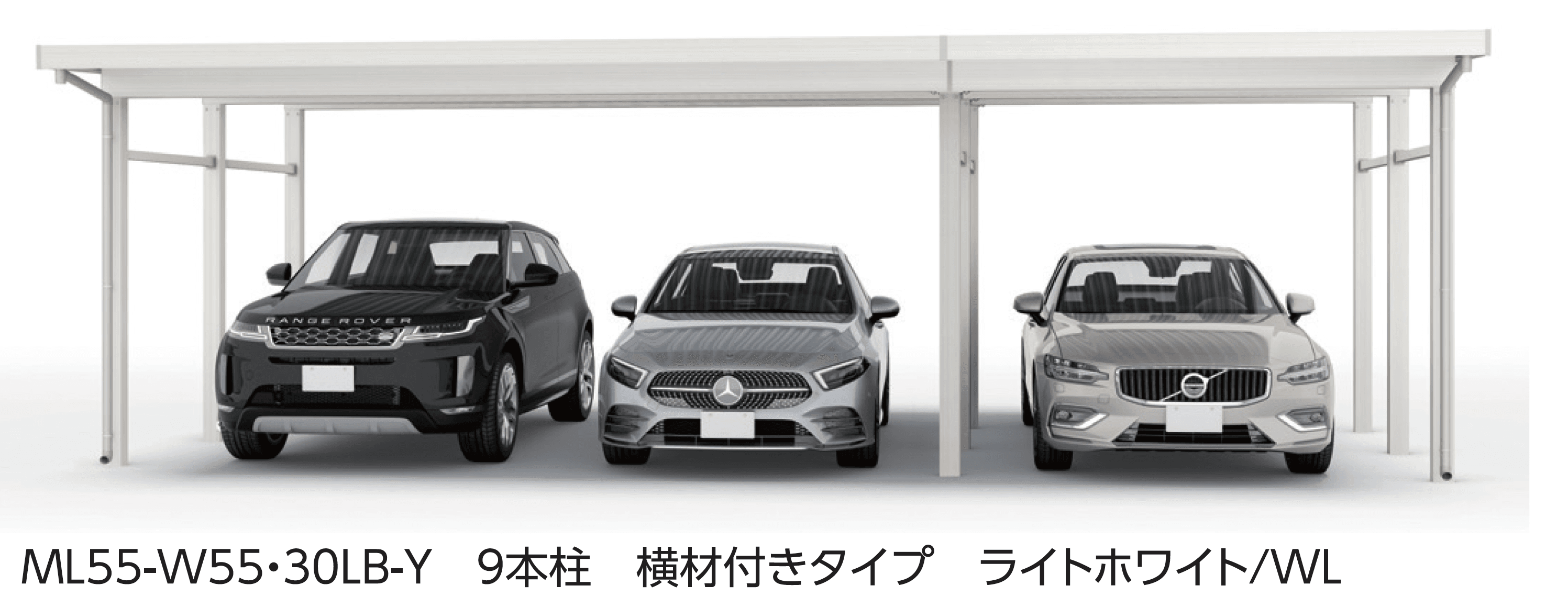大仙の「SSポートGⅢ 積雪150cm Aタイプ・Bタイプ横(2)連棟セット/3台用」のサブ画像1