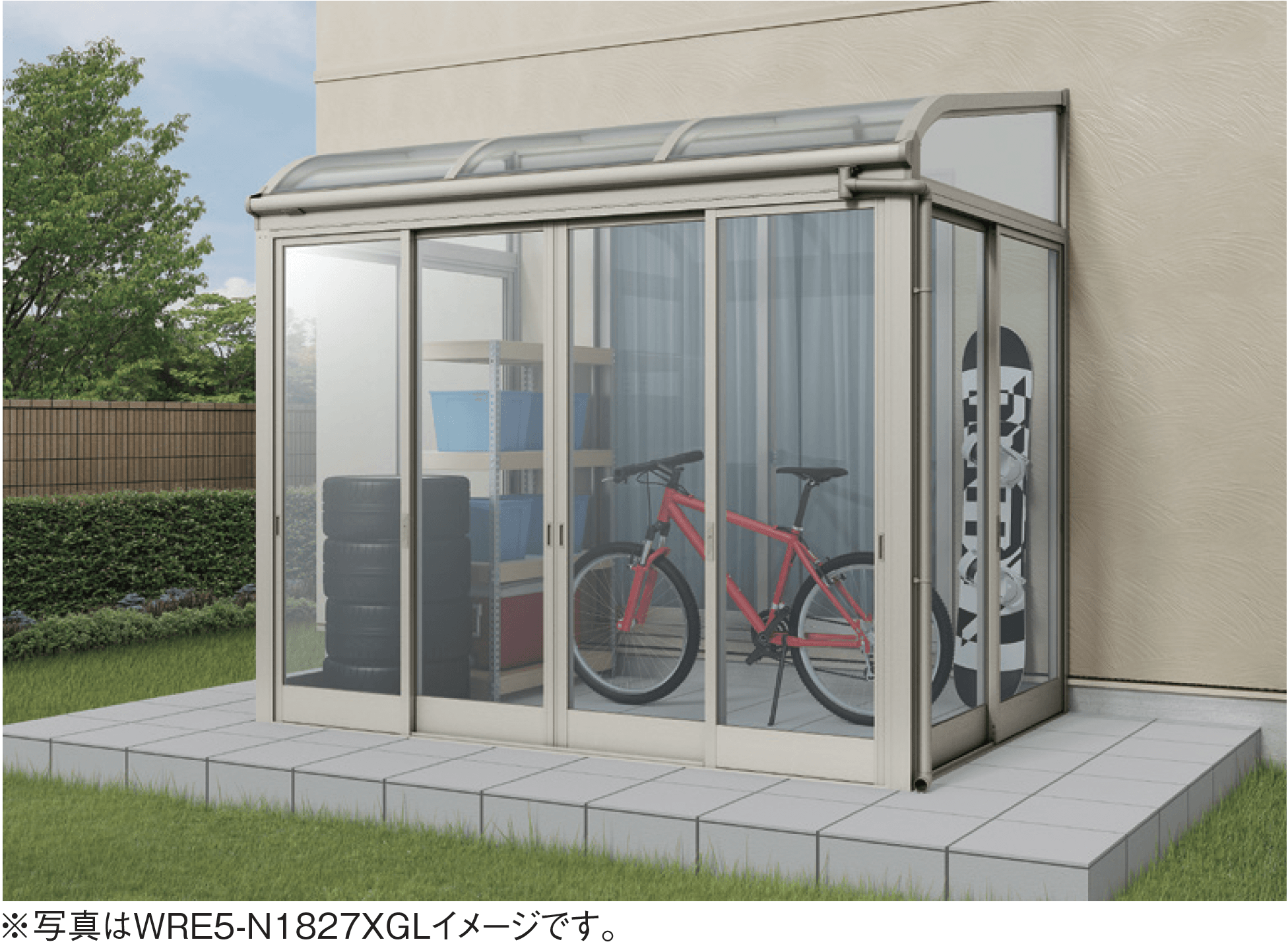 大仙の「ソレイドテラス囲い ノーマルサッシ(ランマなし)【土間仕様】」