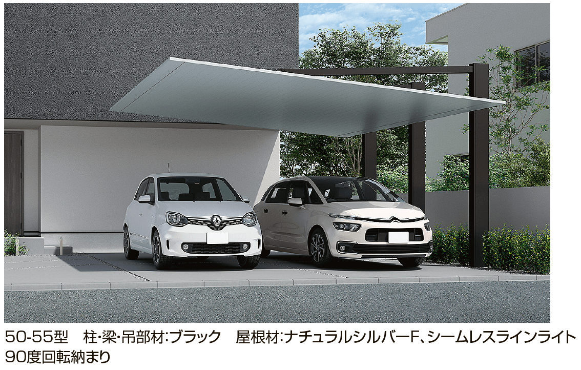 LIXILの「カーポートSC 後方支持 2台用」のサブ画像1
