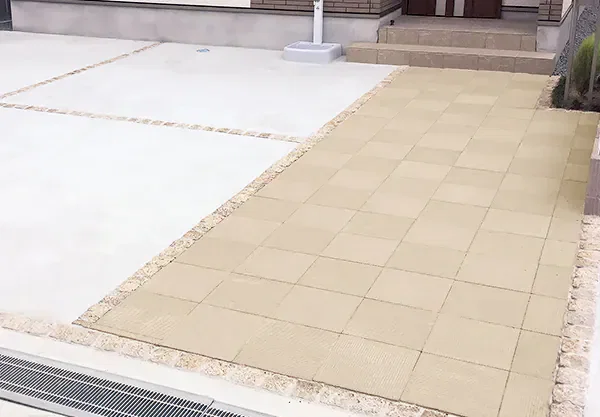 久保田セメント工業の玄関まわりの施工例