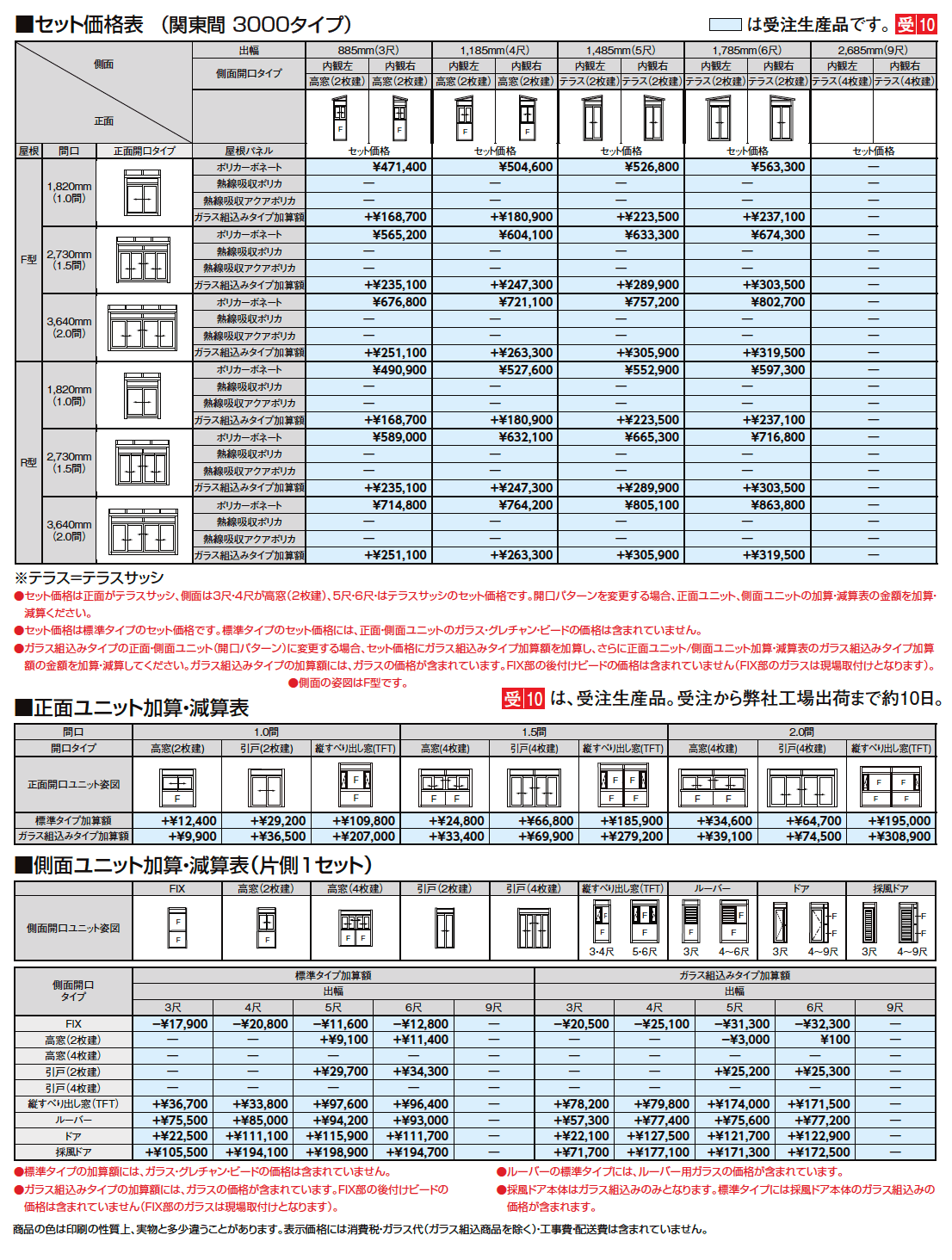 サニージュ F型 土間納まり 関東間【2024年版】_価格_3