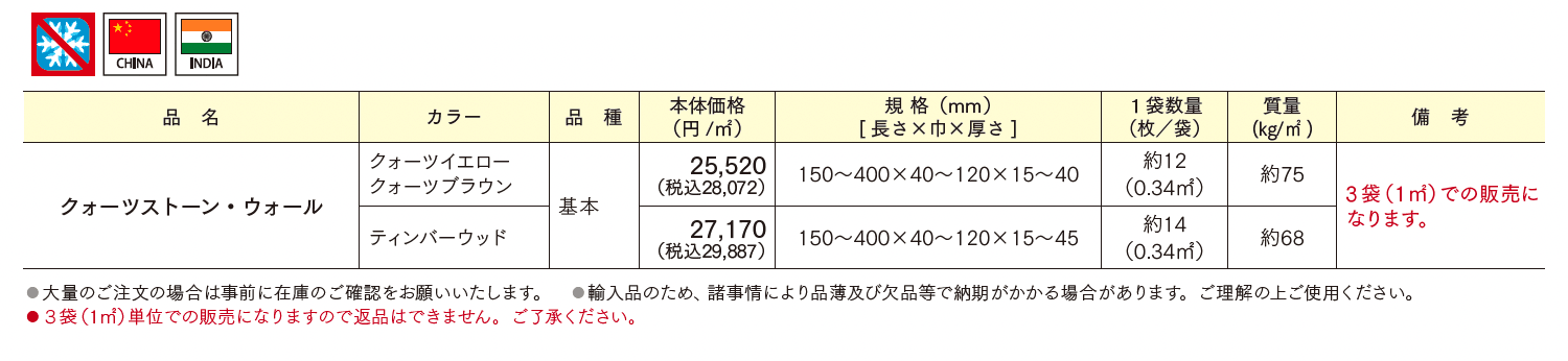クォーツストーン・ウォール【2025年版】_価格_1