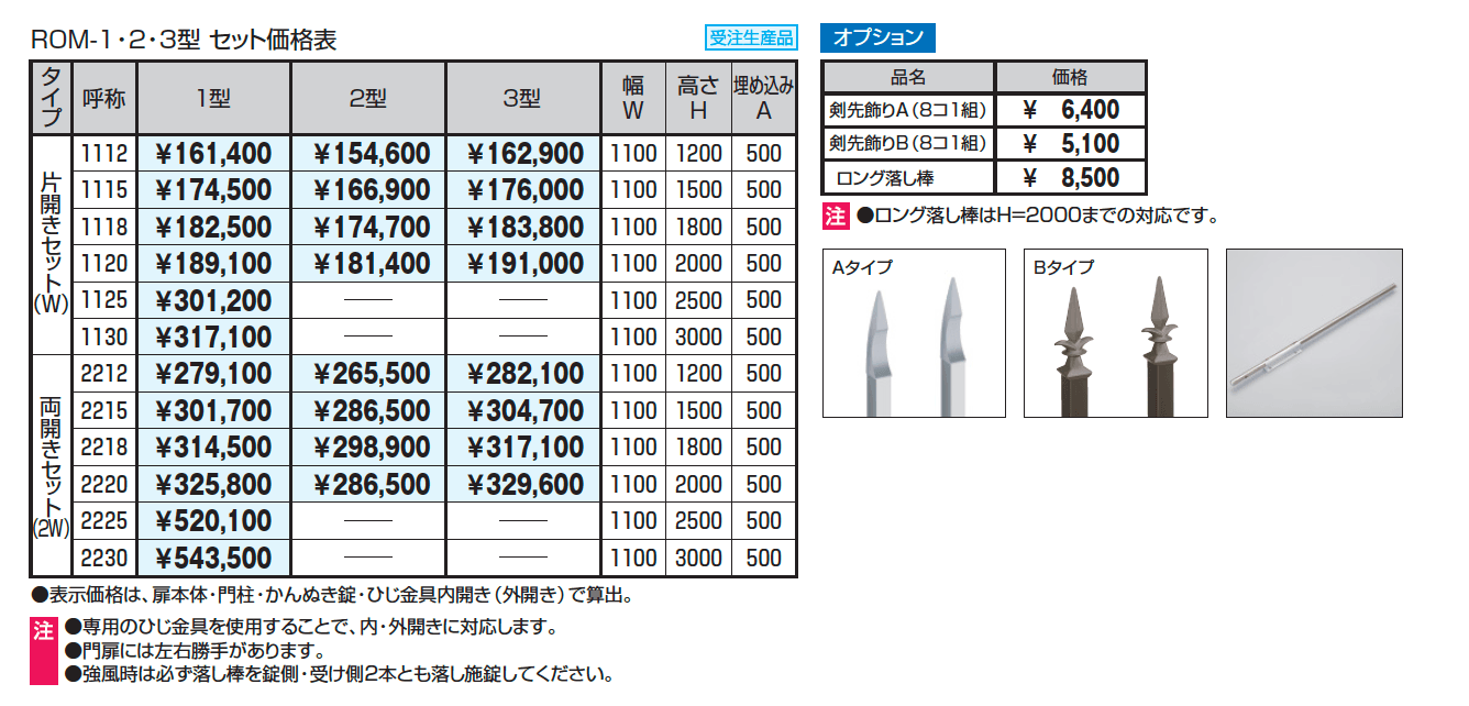 フレラインフォルテ1型 格子タイプ かんぬき錠_価格_1