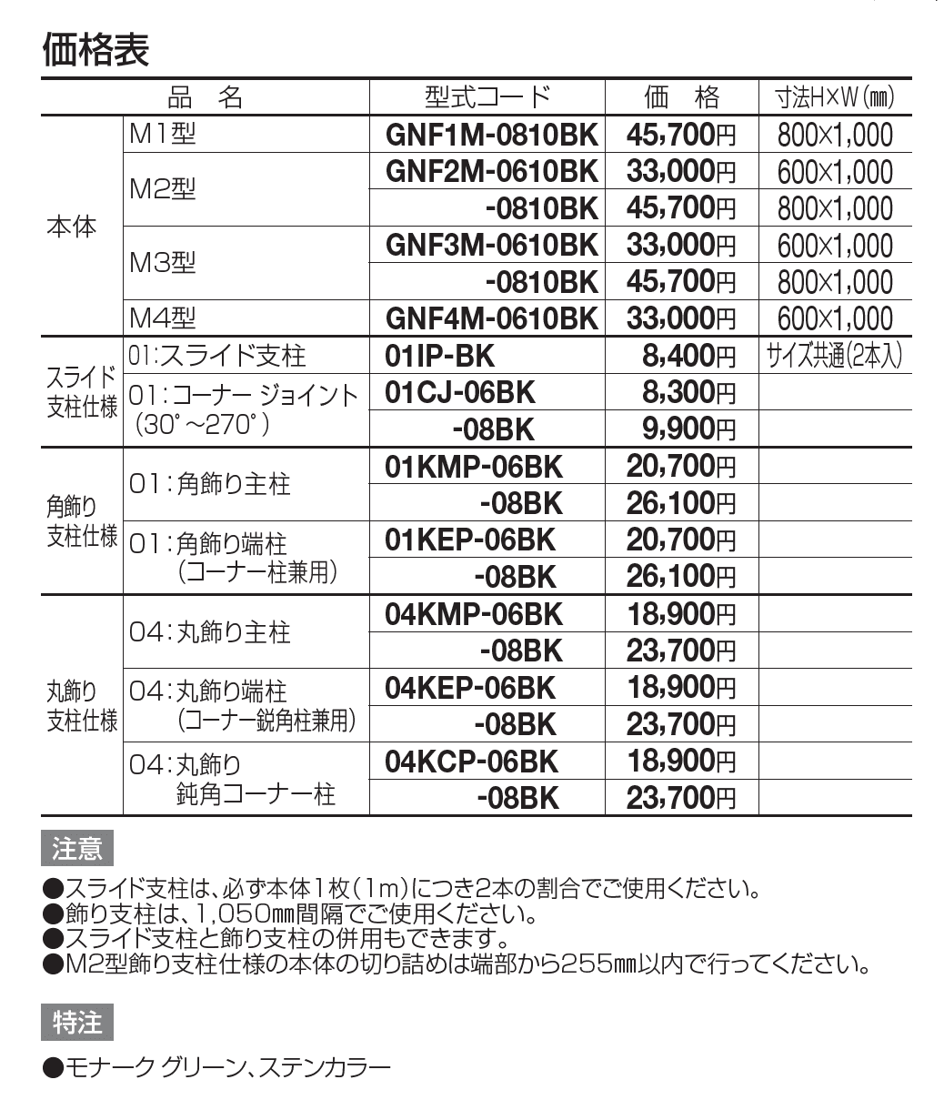 ガーデニィ フェンスM1型【2023年版】_価格_1