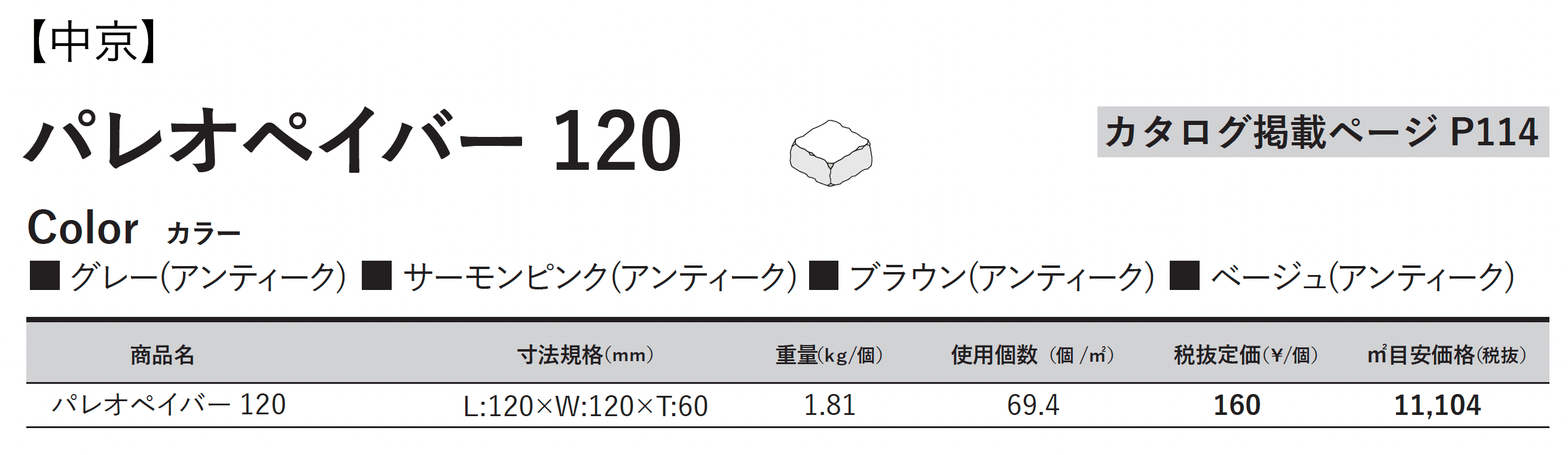 パレオ ペイバー 120_価格_3