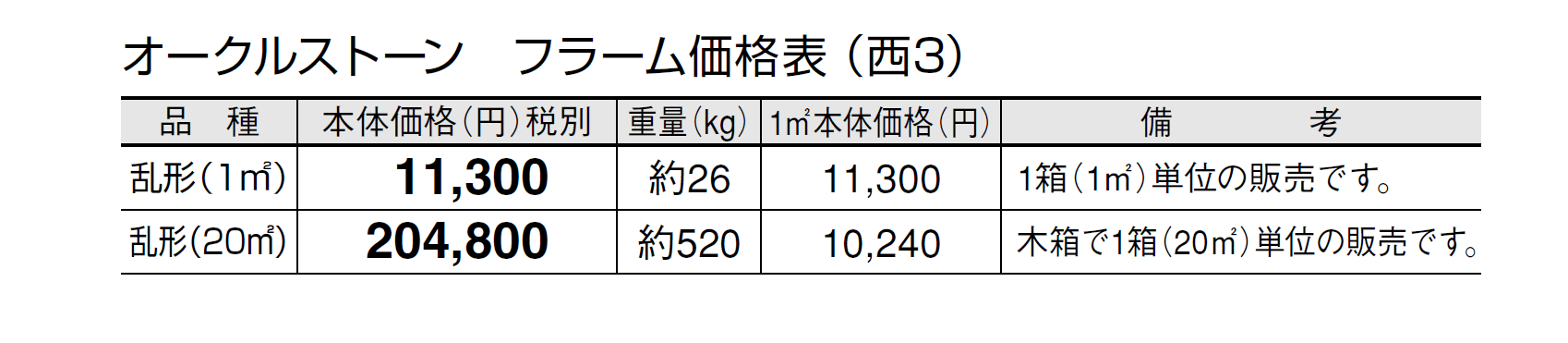 オークルストーン フラーム【2024年版】_価格_5