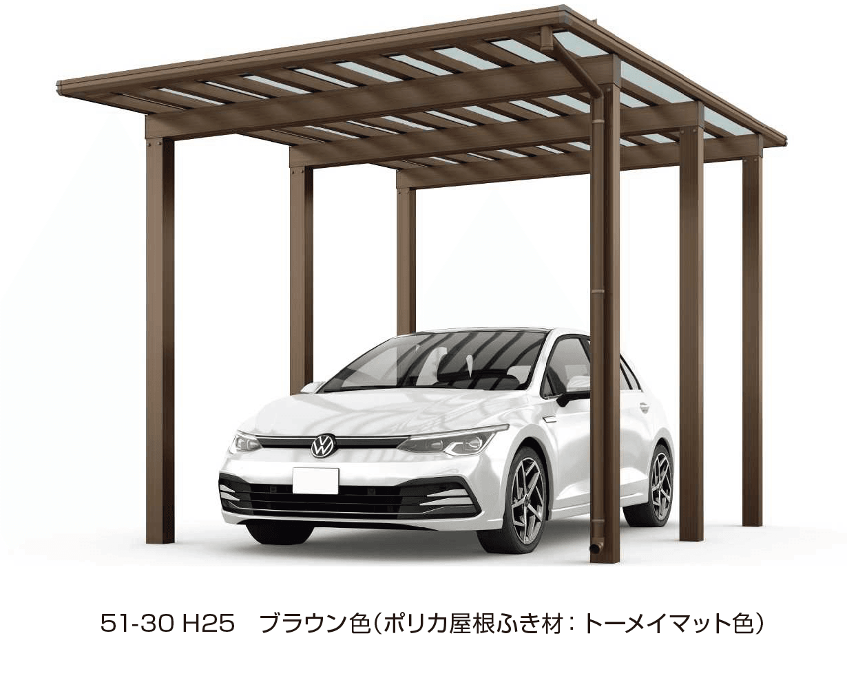 YKK APの「エフルージュ 3000タイプ 1台用(4本柱) 単体セット【2024年版】」のサブ画像1